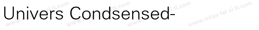 Univers Condsensed字体转换